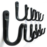 Ambipolar railroad spike iron coat hook wall mount, sturdy and space-saving.