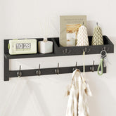 AMBIRD wall hooks with shelf front view for organized entryway storage.
