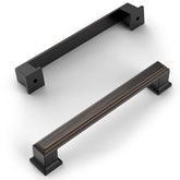 Amerdeco oil rubbed bronze pulls with five-inch hole centers for easier cabinet updates