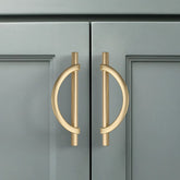 Amerdeco brushed gold 5 inch cabinet pull close-up highlighting durable hardware upgrade