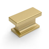 Amerdeco brushed gold cabinet knob rectangle 1.46 inch adds a premium upgrade to any cabinet.