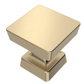 Amerdeco brushed gold cabinet knobs front view add warm shine to kitchen cabinets