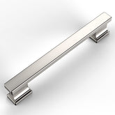 Amerdeco cabinet pull front view with brushed satin nickel finish for a modern look
