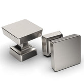 Amerdeco brushed satin nickel knob front view for a clean cabinet upgrade