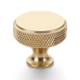 Amerdeco gold knurled cabinet knob with polished finish for durable kitchen updates
