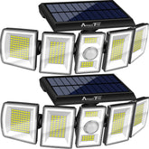 AmeriTop solar lights with a three-head design providing wide outdoor illumination.