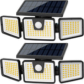 AmeriTop outdoor solar light with three heads delivers broad coverage.