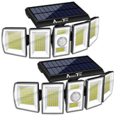 AmeriTop outdoor solar lights 300 LED provide bright 7000K patio illumination