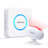 AMHEY motion sensor door chime front-view highlights compact home entry alerts.