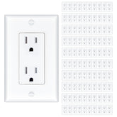 Amico 100-pack wall outlet front view for home or office use.