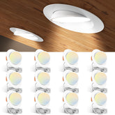 Amico 6-inch gimbal recessed light with 360° rotation for flexible living room lighting.
