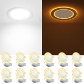 Amico 12-pack 6-inch LED downlights packaged for quick ceiling installation.