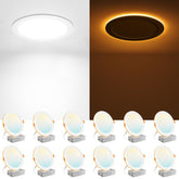 Amico 12-pack 8-inch recessed light with night light for ambient entryway lighting
