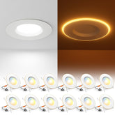 Amico LED can light with night light for warm bedroom ambiance.