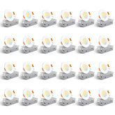 Amico 24-pack 3-inch recessed lights with junction box for quick installation