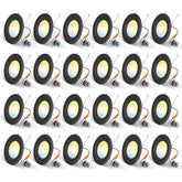 Amico 6-inch recessed light with baffle trim showing 5 color temperatures for versatile rooms.