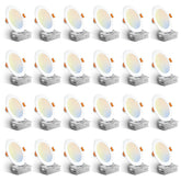 Amico 24-pack 6-inch LED downlight with ultra-thin wafer design for tight ceilings.
