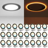 Amico 6-inch downlight front view with slim canless design for quick installation