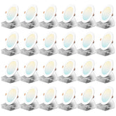Amico 24-pack 6-inch LED downlight with junction box for quick, clean installs.