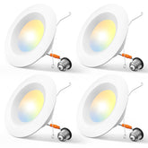 Amico LED recessed light with baffle trim for glare-free ceiling illumination.