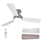 Amico 42in ceiling fan with light and remote in nickel finish for stylish cooling