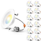 Amico 4-inch 5CCT LED recessed light with baffle trim for clean ceiling installation.