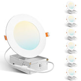 Amico 4-inch LED recessed light in a six-pack ready for ceiling upgrades.