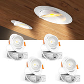 Amico 4-pack gimbal LED recessed light with 360° rotation for flexible lighting.
