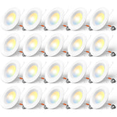 Amico 5/6 inch LED downlight with baffle trim for clean, modern ceiling lighting