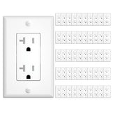 Amico wall outlet front view with wall plate, suitable for homes and offices