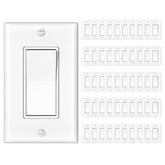 Amico 50-pack single-pole switch wall plate for quick home upgrades