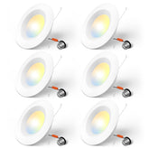 Amico 56-inch LED recessed light with baffle trim for glare-free room illumination