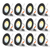 Amico 5CCT recessed light with baffle trim for clean, even illumination in living spaces.