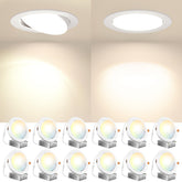 Amico 6-inch gimbal LED downlight with 40-degree tilt for directional room lighting.