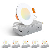 Amico 3-inch 5CCT downlight with J-box for flexible color temperature in any room