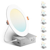 Amico 6-inch recessed downlight with 5CCT switch for adaptable ambience.