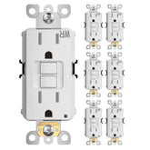 Amico 6-pack GFCI outlets front view for versatile, space-saving installations.