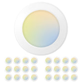 Amico LED disk light 5-6 inch installation demonstrates easy retrofit for recessed ceilings.
