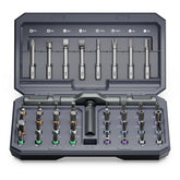 AMIR 42-in-1 ratchet screwdriver set front view, compact and stylish for home repairs.