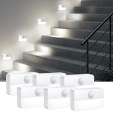 AMIR 6-pack mini motion sensor stair lights packaging for easy setup.