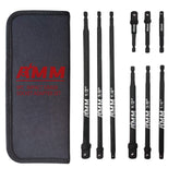 AMM 9-piece socket adapter set in a black canvas bag for easy transport