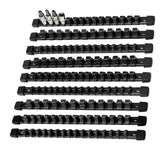 AMM 9-piece socket organizer with 1/2-inch drive rail for quick access.