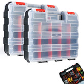 AMM Tool Box double-sided organizer with 34 compartments for organized hardware storage