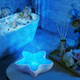 AmmToo Northern Lights Projector starfish projection lamp creates calming nightlight ambiance.