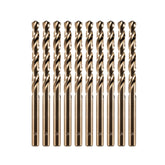 Amoolo cobalt drill bit 1/4 inch set box showing complete kit for versatile metal drilling.