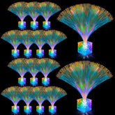Amylove 16-piece mini fiber optic lamps with bases for festive centerpieces
