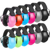 Amylove kids ear protection earmuffs in black; improves focus for school and travel.