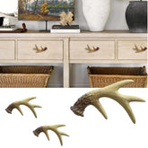 Amyoxu antlers drawer pulls with deer-horn resin knobs add rustic charm.