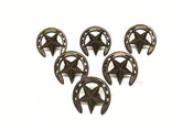 Amyoxu cowboy horseshoe drawer pull front view adds vintage country charm.