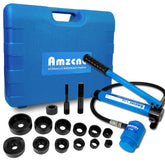 AMZCNC hydraulic knockout punch kit with six die sets for precise conduit holes